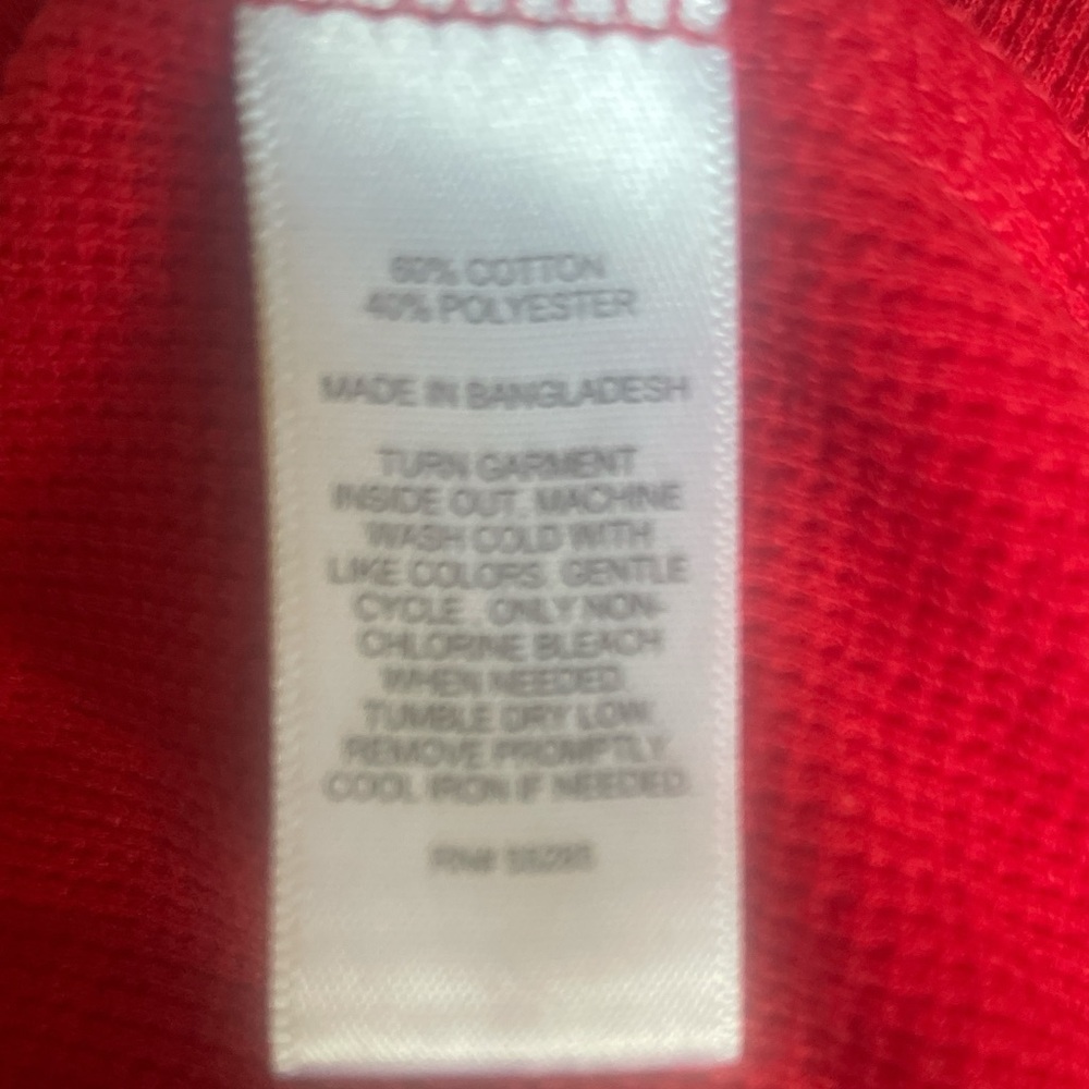 Express Men’s Red Waffle Long Sleeve Top Size Large‎ - Picture 4 of 4